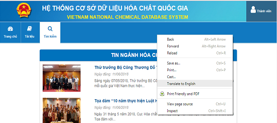 Vietnam National Chemical Database